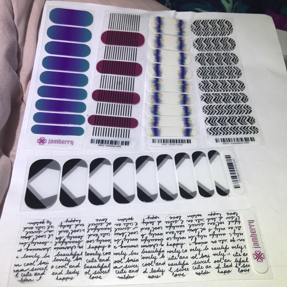 Jamberry half sheets. Exclusive, retired, stylebox